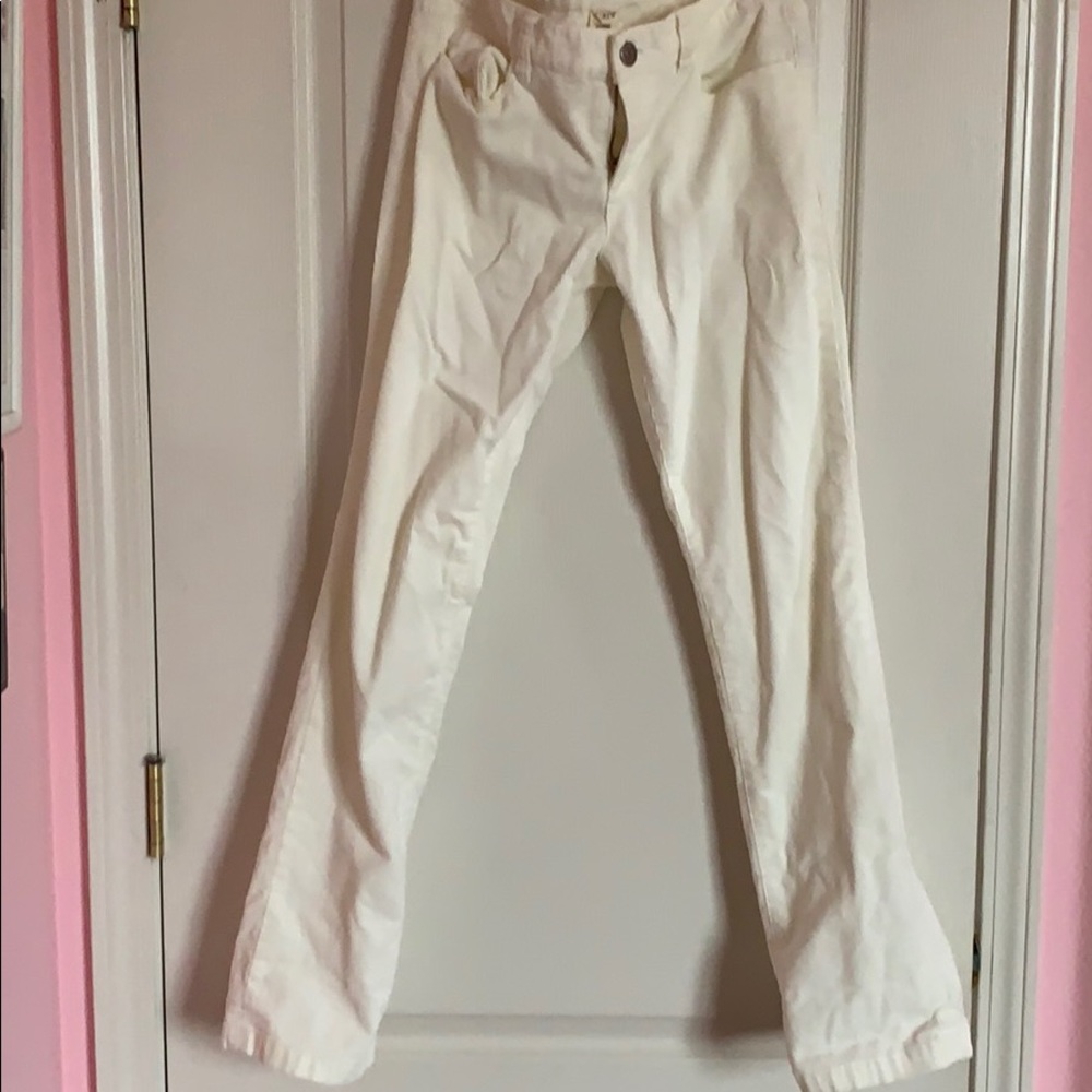 J.Crew City fit white corduroy low rise